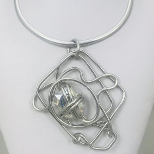 AJA Clear Iridescent Crystal Necklace #451