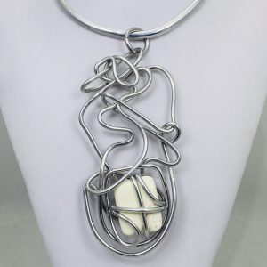 AJA White Magnesite Necklace #483