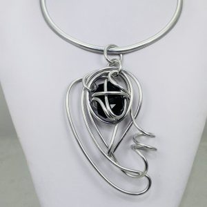 AJA Onyx Crystal Necklace #486