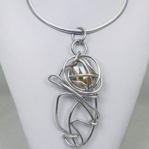 AJA Apricot Crystal Necklace #487