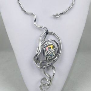 AJA Iridescent Yellow Crystal Neck Collar #888