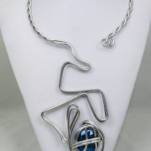 AJA Aqua Crystal Neck Collar #889