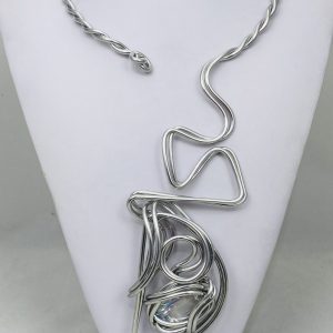 AJA Clear Iridescent Crystal Neck Collar #887