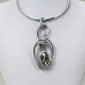 AJA Pearl Necklace (Silver) #493