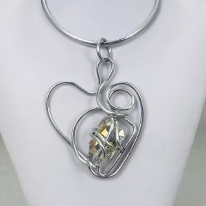 AJA Iridescent Yellow Crystal Necklace #491