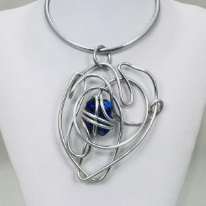 AJA Sapphire & Indigo Crystal Necklace #448