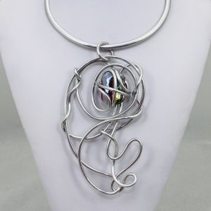 AJA Multi Iridescent Crystal Necklace #495