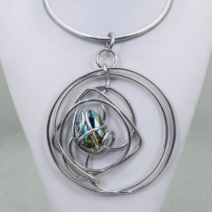 AJA Multi Iridescent Crystal Necklace #497