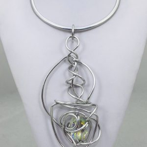 AJA Multi Iridescent Crystal Necklace #496