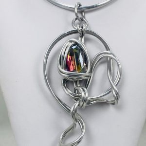 AJA Multi Iridescent Crystal Necklace #494
