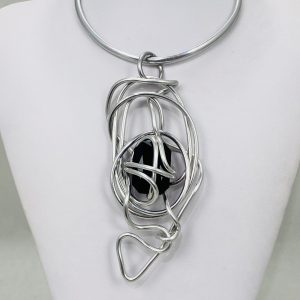 AJA Onyx Crystal Necklace #493