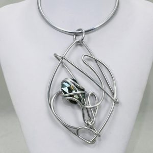 AJA Peridot & Smokey Topaz Crystal Necklace #481